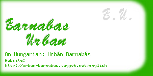 barnabas urban business card
