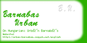 barnabas urban business card